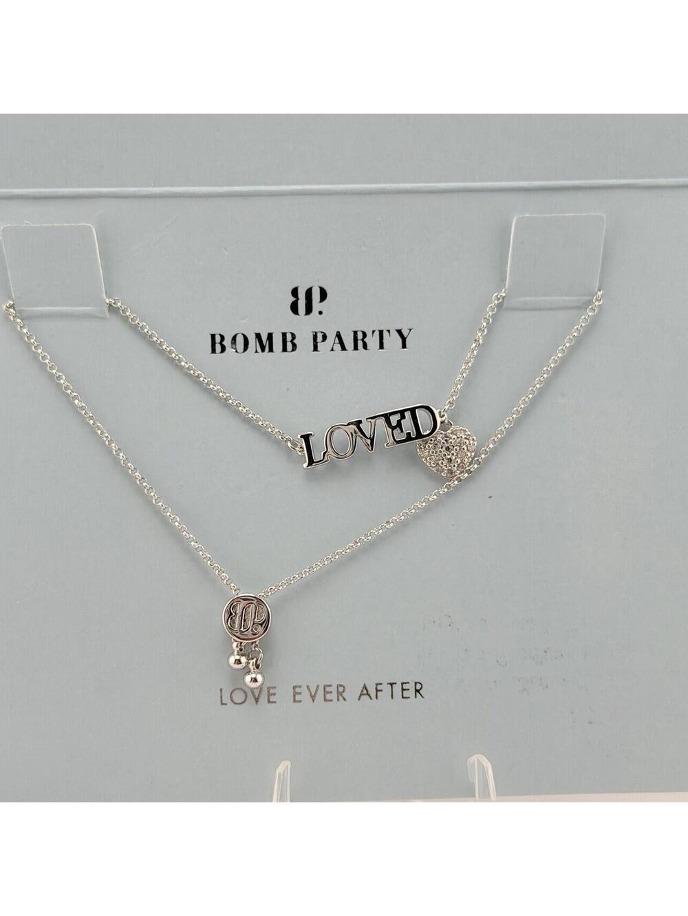 Bomb Party Love Ever After "The Love Heart Bracelet" CZ on Rhodium RBP3742 RETRO